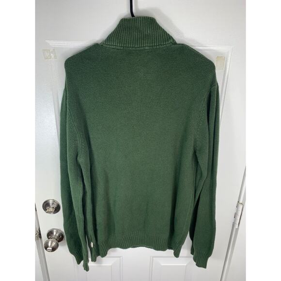 Timberland Authentic Outdoor Gear L/G Green Half-Zip Pullover Sweater - Picture 2 of 5